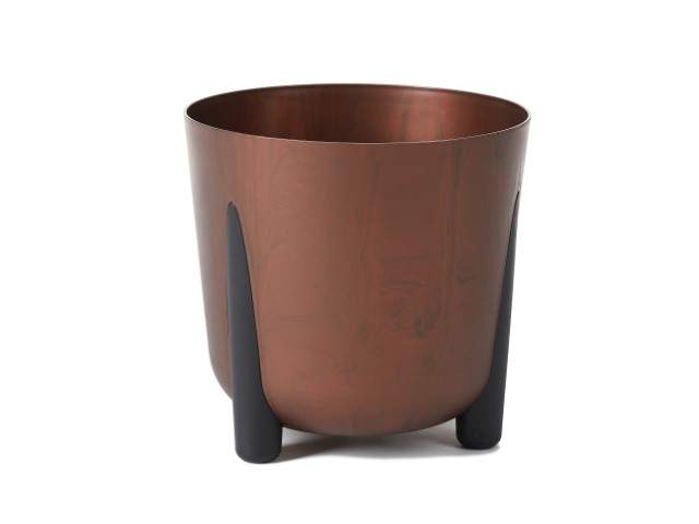 Maceta redonda "FRIDA" color cobre 34 cm · plástico