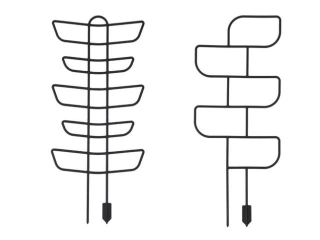 Pack 2 soporte "GEOMETRIC" color negro 55 cm · plástico