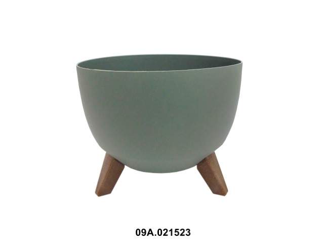 Maceta "ROMA" color gris verde 29 cm · plástico reciclado