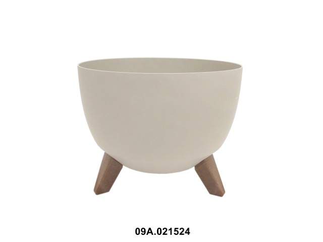 Maceta "ROMA" color beige 29 cm · plástico reciclado
