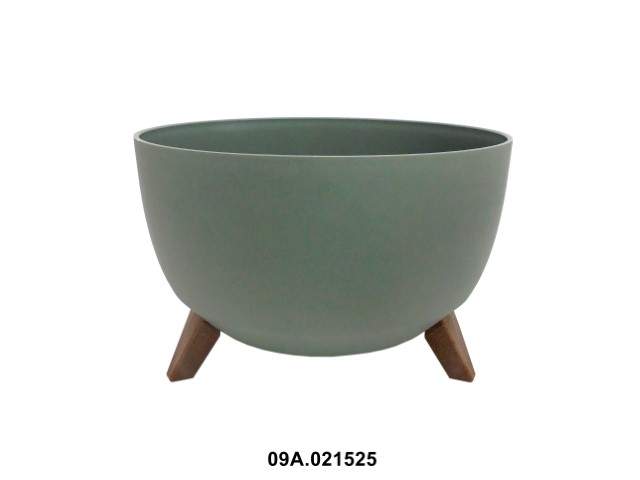 Maceta "ROMA" color gris verde 40 cm · plástico reciclado