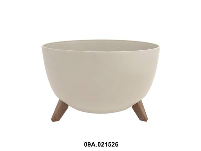 Maceta "ROMA" color beige 40 cm · plástico reciclado