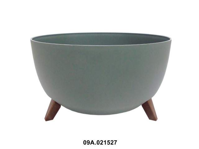 Maceta "ROMA" color gris verde 47 cm · plástico reciclado