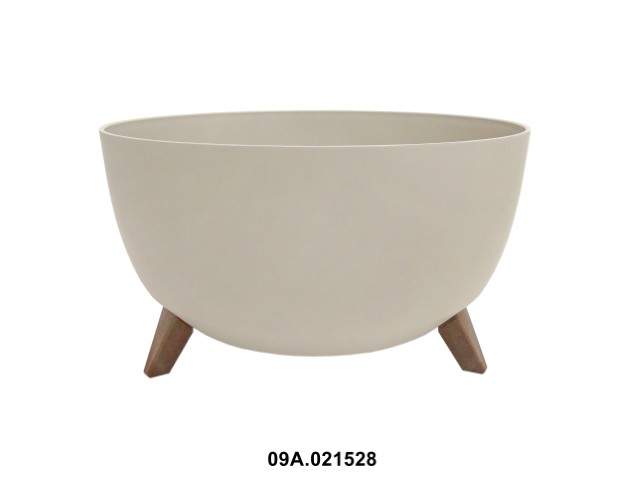 Maceta "ROMA" color beige 47 cm · plástico reciclado