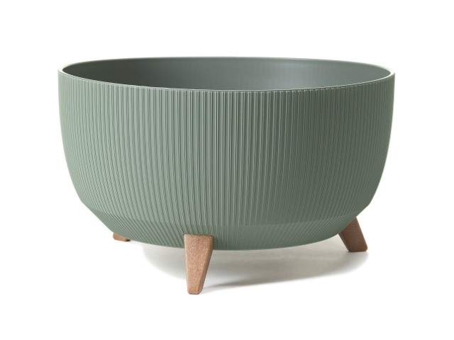 Maceta "ROMA" color gris verde 47 cm · plástico reciclado