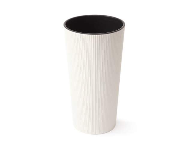 Maceta "LILIA ECO RECICLADO" color crema 25 cm · plástico