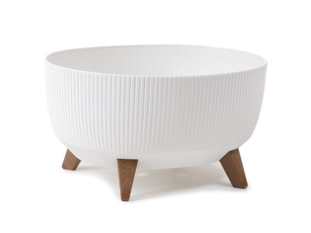Maceta "ROMA ECO RECICLADO" color crema 24 × 15 cm · plástico