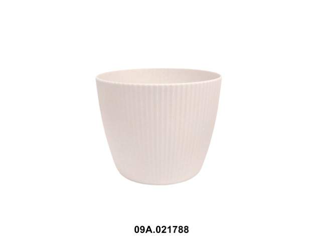 Maceta "MAGNOLIA ECO RECICLADO" color crema 14 × 13 × 11 cm · plástico