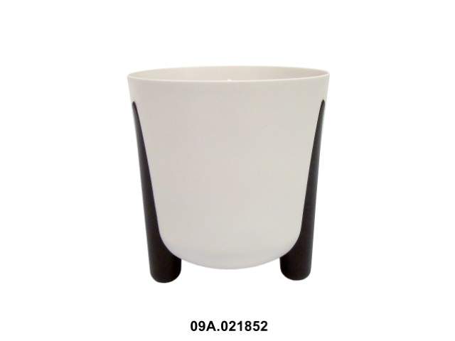 Maceta con pies "FRIDA ECO RECICLADO" color crema 26 cm · plástico
