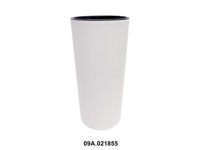 Maceta "LILIA ECO RECICLADO" color crema 30 × 57 cm · plástico