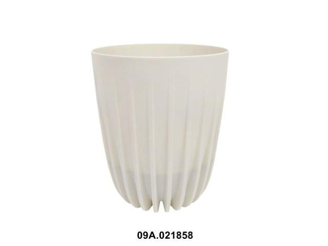 Maceta "MIRA ECO RECICLADO" color crema 19 × 22 cm · plástico