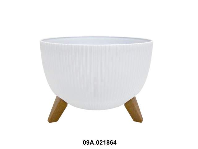 Maceta "ROMA JUMPER" color blanco 33 × 18 cm · plástico
