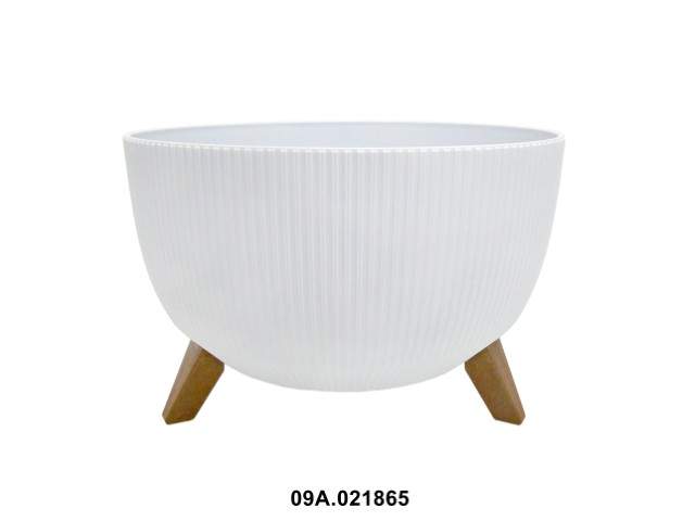 Maceta "ROMA JUMPER" color blanco 40 × 20 cm · plástico