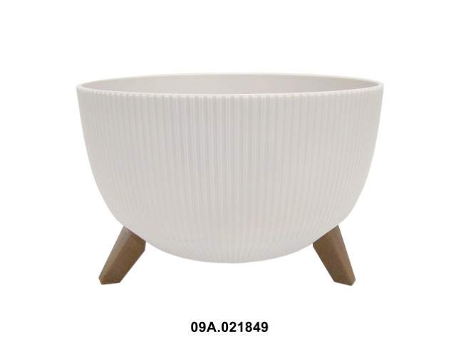 Maceta "ROMA ECO RECICLADO JUMPER" color crema 40 × 20 cm · plástico