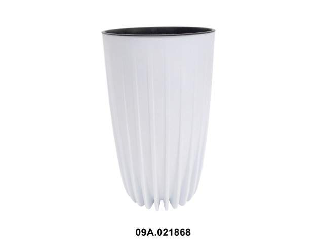 Maceta "MIRA" color blanco 25 × 42 cm · plástico
