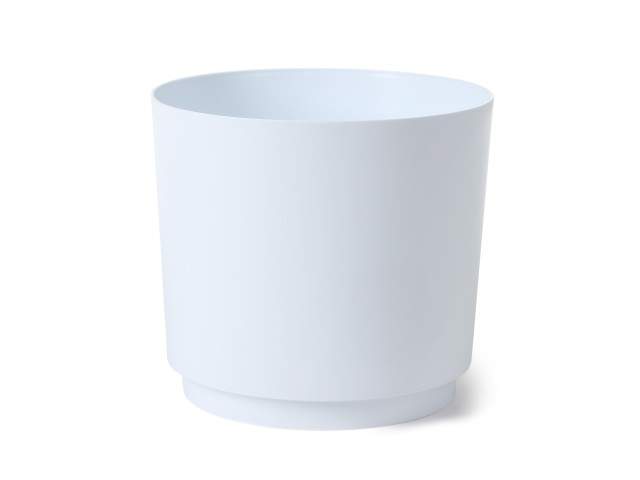 Maceta "AURA" color blanco 17 cm · plástico