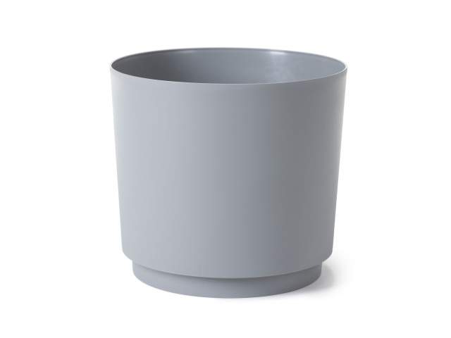 Maceta "AURA" color gris 17 cm · plástico