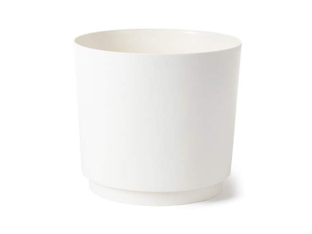 Maceta "AURA" color crema 17 cm · plástico