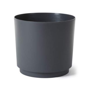 Maceta "AURA" color antracita 17 cm · plástico