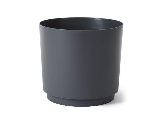 Maceta "AURA" color antracita 17 cm · plástico