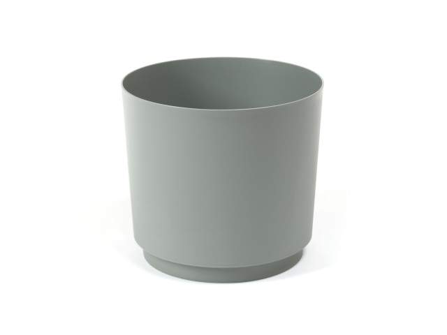 Maceta "AURA" color gris verde 17 cm · plástico