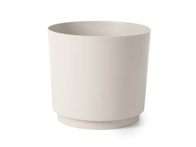 Maceta "AURA" color beige 17 cm · plástico
