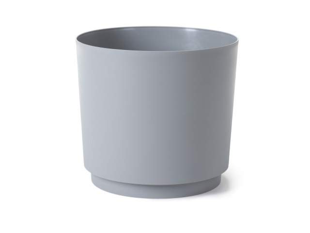Maceta "AURA" color gris 20 cm · plástico