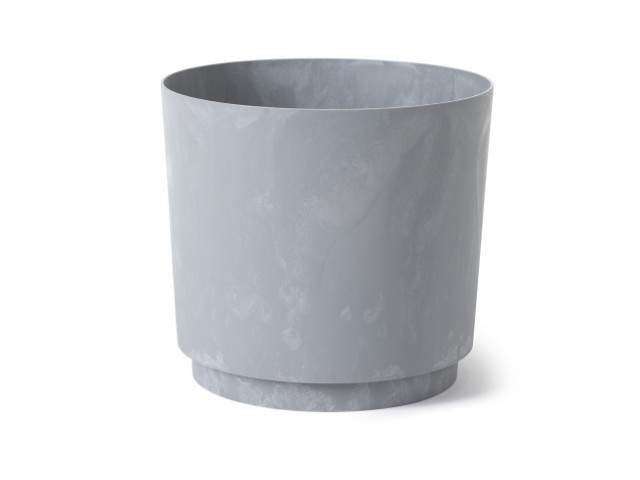 Maceta "AURA" color gris efecto cemento 20 cm · plástico