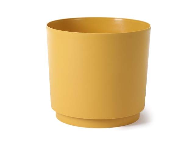 Maceta "AURA" color ocre 32 cm · plástico