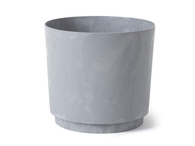Maceta "AURA" color gris efecto cemento 32 cm · plástico