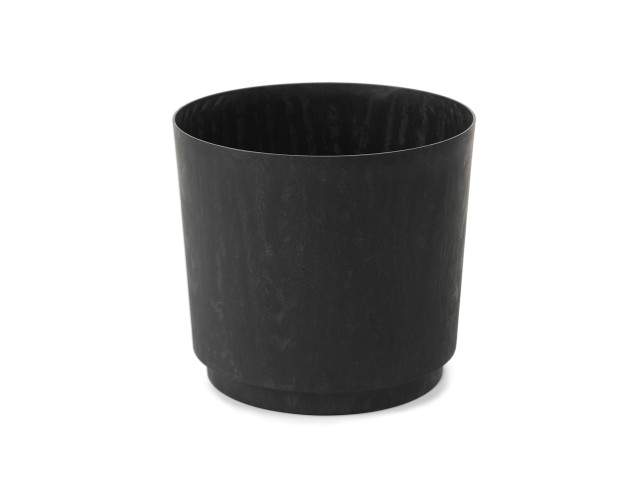 Maceta "AURA" color negro efecto cemento 32 cm · plástico