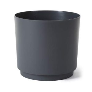 Maceta "AURA" color antracita 32 cm · plástico
