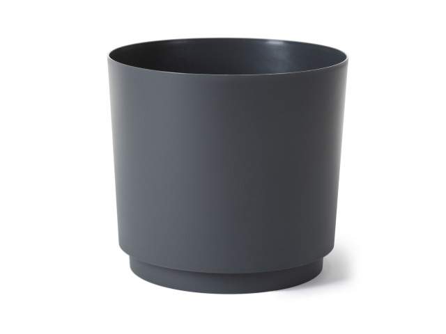 Maceta "AURA" color antracita 32 cm · plástico