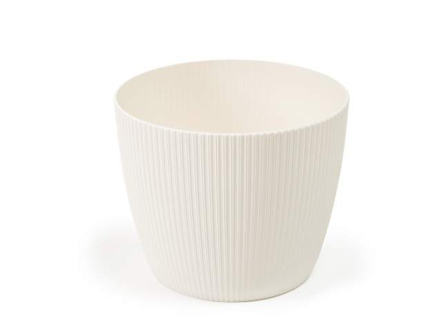 Maceta "MAGNOLIA" color crema 19 cm · plástico