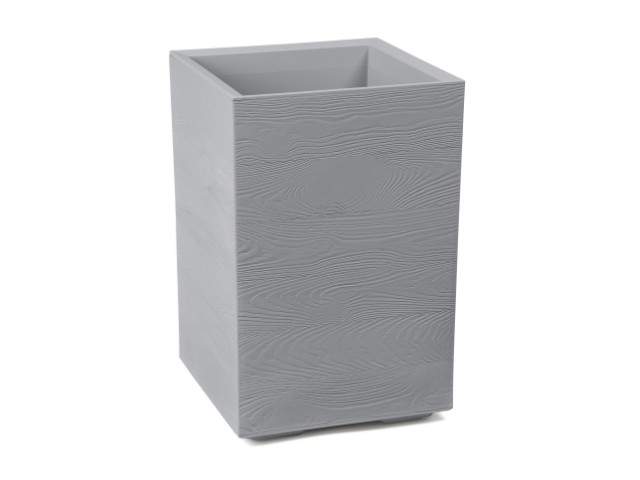 Maceta "KARO" color gris 40 × 40 × 60 cm · plástico