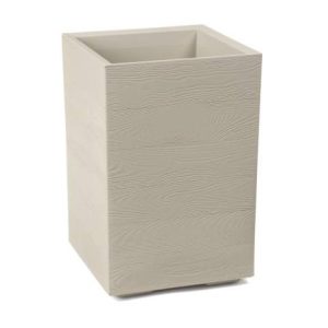Maceta "KARO" color beige 40 × 40 × 60 cm · plástico