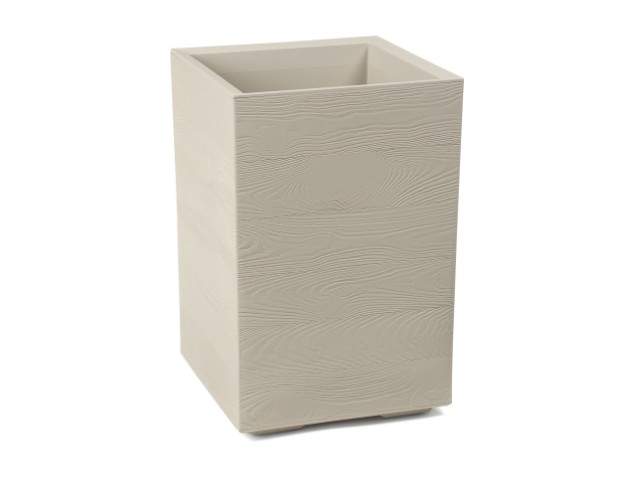 Maceta "KARO" color beige 40 × 40 × 60 cm · plástico