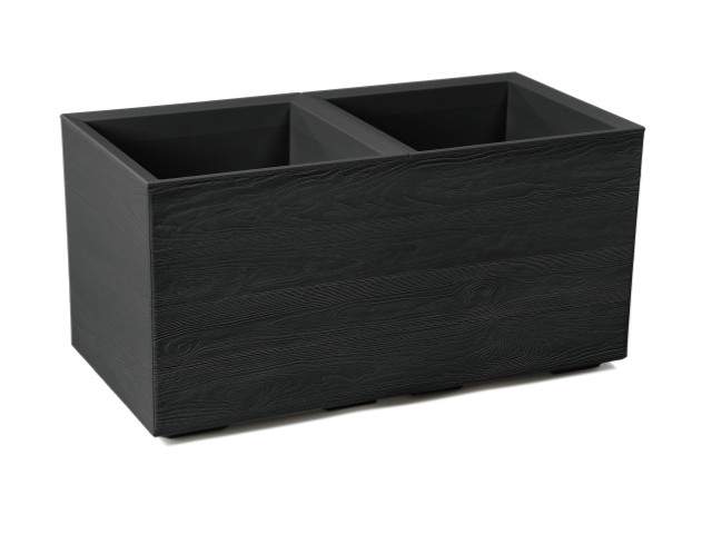 Maceta "KARO" color negro 80 × 40 × 40 cm · plástico