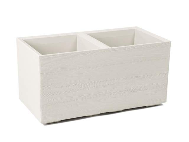 Maceta "KARO" color crema 80 × 40 × 40 cm · plástico