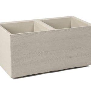Maceta "KARO" color beige 80 × 40 × 40 cm · plástico