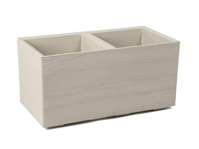 Maceta "KARO" color beige 80 × 40 × 40 cm · plástico