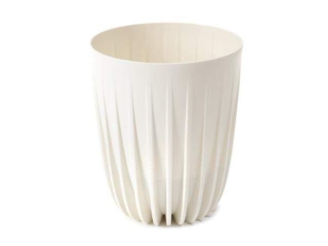 Maceta "MIRA" color crema 14 cm · plástico