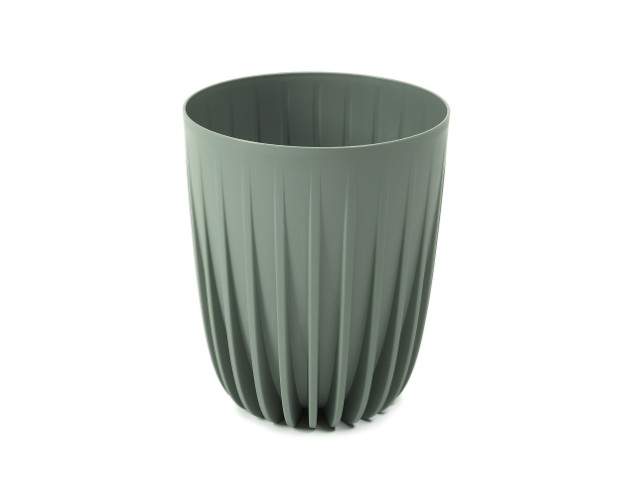 Maceta "MIRA" color gris verde 14 cm · plástico