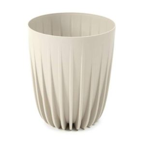 Maceta "MIRA" color beige 14 cm · plástico
