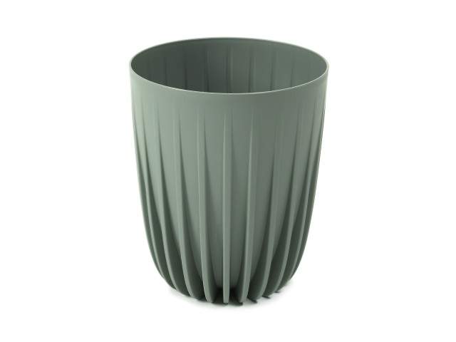 Maceta "MIRA" color gris verde 19 cm · plástico