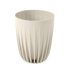 Maceta "MIRA" color beige 25 cm · plástico