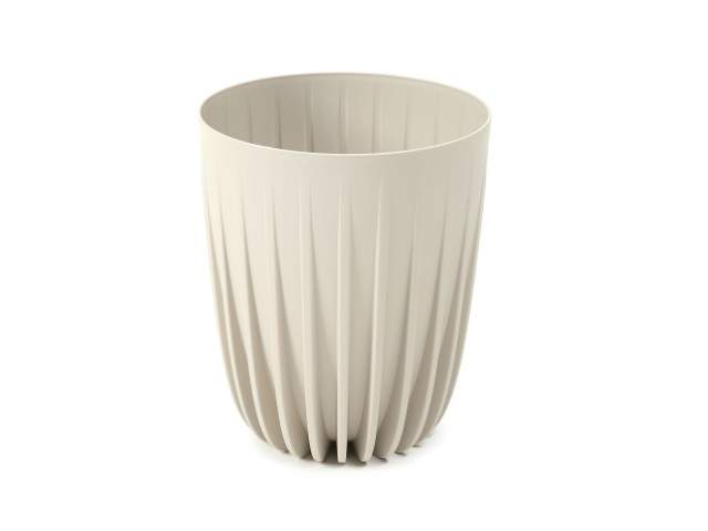 Maceta "MIRA" color beige 25 cm · plástico