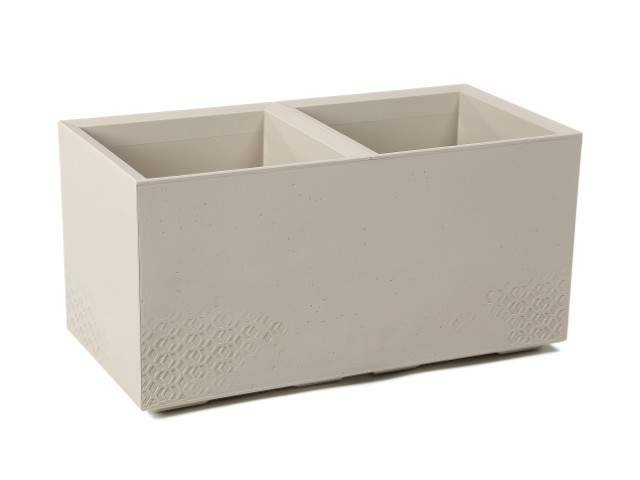Maceta "KARO" color beige 80 × 40 × 40 cm · plástico