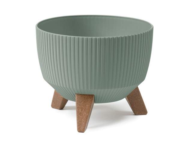 Maceta "ROMA" color gris verde 24 cm · plástico