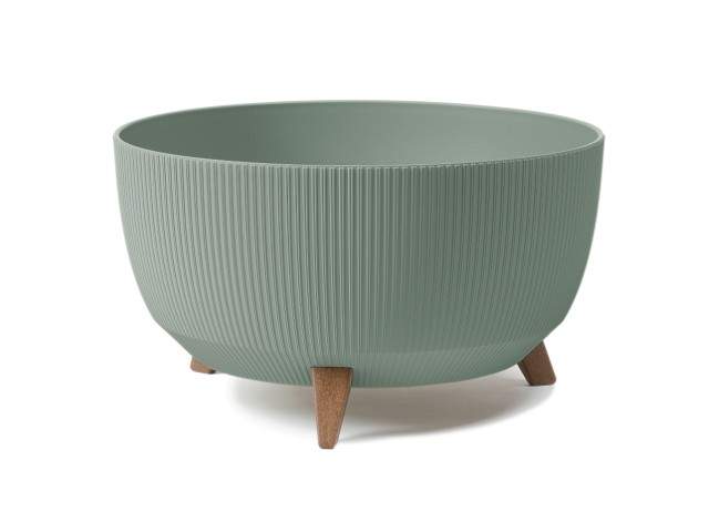 Maceta "ROMA" color gris verde 40 cm · plástico